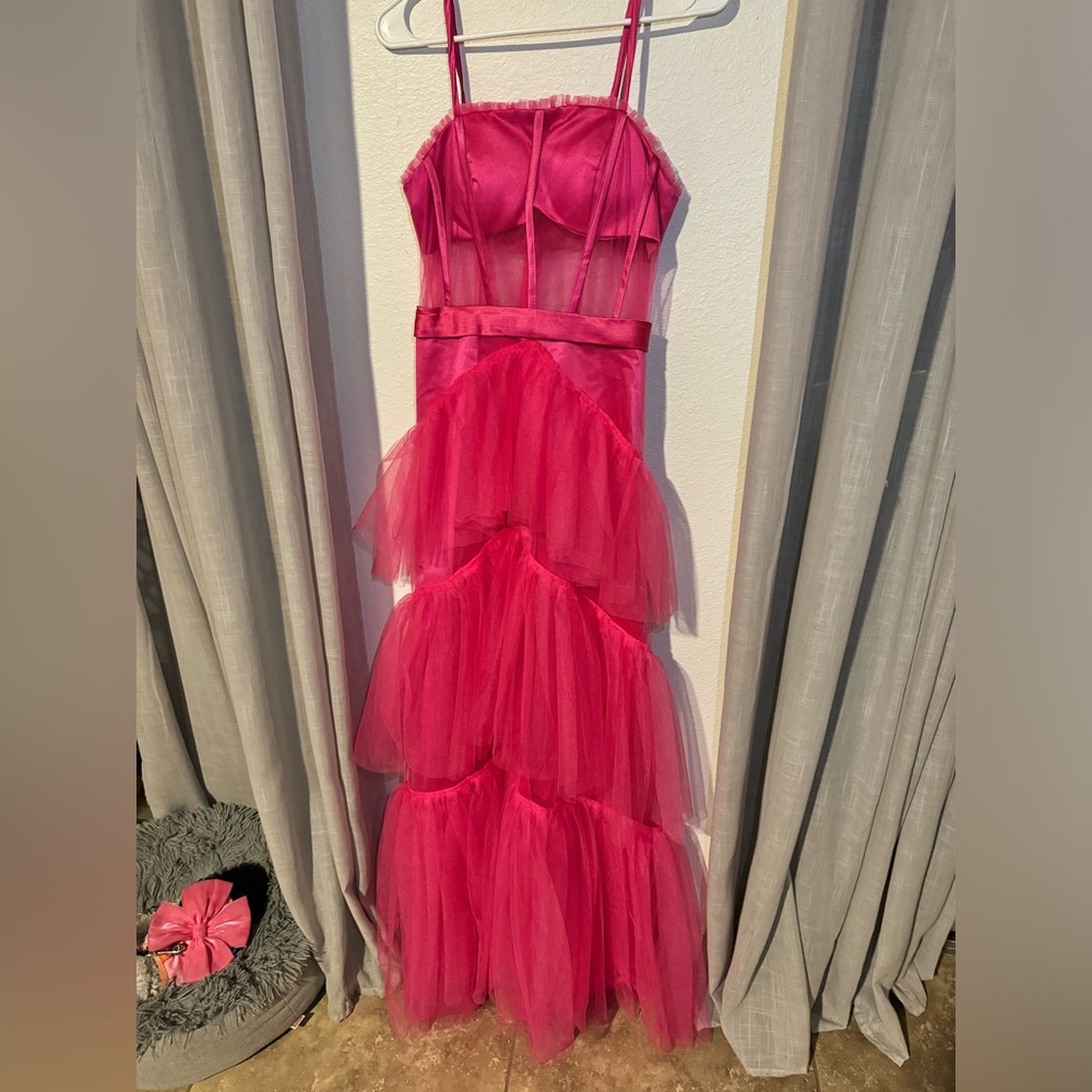 Hot pink gown